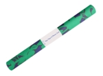 Coupon tissu enduit de 35cm  ex2650 Silouhettes vert bleu