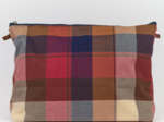 Trousse de toilette tartan lurex rubis