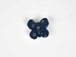 Barrette petit papillon bulle bronze marine