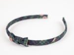Serre-tête fin tartan fleuri