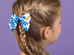 Barrette noeud papillon passion bleue