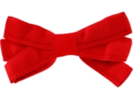 Barrette noeud ruban rouge tangerine