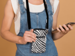 Pochette téléphone matelassée zèbre