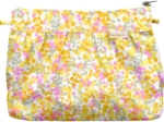 Pochette plissée mimosa jaune rose