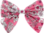 Barrette noeud papillon violette rose