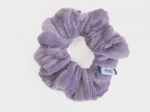 Petit Chouchou velours côtelé double lilas 