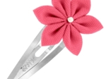 Barrette clic-clac fleur étoile corail