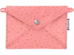 Petite pochette enveloppe triangle or poudré