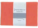 Coupon tissu 1 m gaze lurex corail