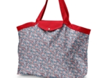 Grand sac cabas en tissu london fleuri