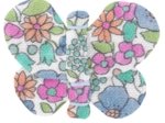 Barrette petit papillon pastel fleuri