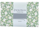 Coupon tissu 1 m ex2339 mini fleuri vert blanc