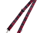 Bandoulière étroite tartan rouge