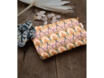 Mini pochette tissu ikat ocre