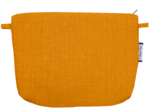 Pochette tissu gaze dentelle ocre