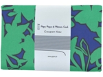 Coupon tissu 1 m EX2650 Silouhettes vert bleu
