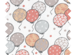 Tissu coton au mètre ballons fleuris ex2206