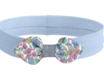 Bandeau jersey bébé noeud pastel fleuri