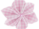 Barrette fleur étoile 4 vichy rose