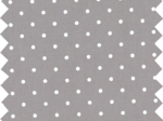 Coupon tissu 50 cm pois gris clair