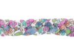 Barrette cheveux tressée pastel fleuri