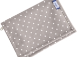 Portefeuille compact pois gris clair