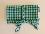 Pochette à bijoux vichy vert menthe