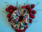 Chouchou cerise en fleur