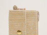 Mini pochette porte-monnaie velours côtelé large doré