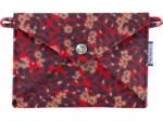 Petite pochette enveloppe feuillage vermillon