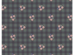 Tissu enduit au mètre tartan fleuri