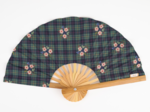 Eventail tartan fleuri