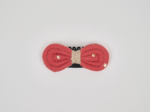 Barrette Noeud Anti-Glisse gaze pois or marsala