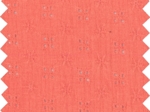 Coupon tissu 1 m gaze dentelle corail