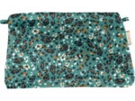 Pochette tissu panthère jade