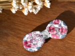 Barrette Noeud Anti-Glisse rose grenadine