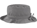 Chapeau Pluie Ajustable Femme T3 vichy noir