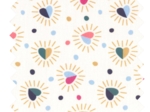 Coupon tissu 50 cm ex2307 cœurs scintillants multicolores