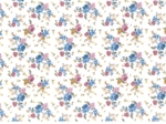 Coupon tissu 1 m fleur vintage ex1086