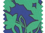 Coupon tissu 1 m EX2650 Silouhettes vert bleu