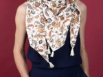 Foulard pompon kashmir