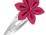 Barrette clic-clac fleur étoile fuchsia