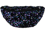 Sac banane sequins violet noir