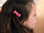 Petite barrette mini bonbon vichy coccinelle