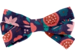 Barrette ruban huppette fleurie
