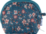 Porte-monnaie à soufflet fleuri nude ardoise