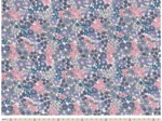 Tissu coton au mètre ex2412 prairie bleu rose