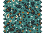 Tissu coton au mètre panthère jade