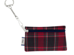 Pochette porte-clés tartan rouge