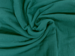 Tissu coton au mètre gaze bleu vert